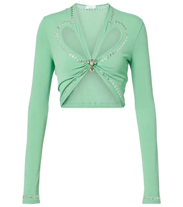 Rabanne Cutout embellished crop top