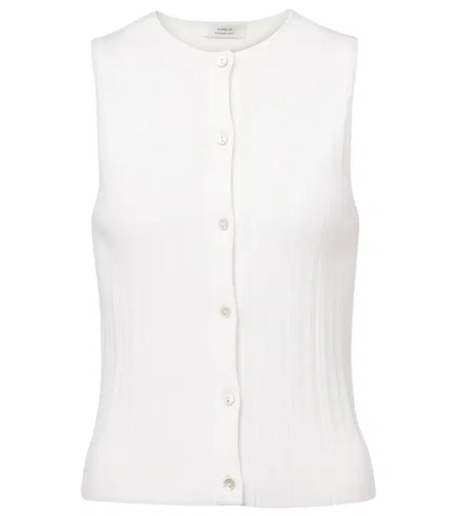 Vince Ribbed cotton top