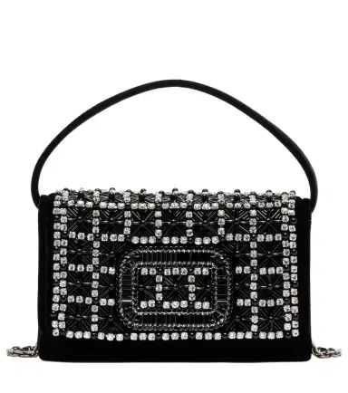 Roger Vivier Pilgrim Micro embellished velvet clutch | Thumbnail 1 Roger Vivier Pilgrim Micro embellished velvet clutch | Thumbnail 1