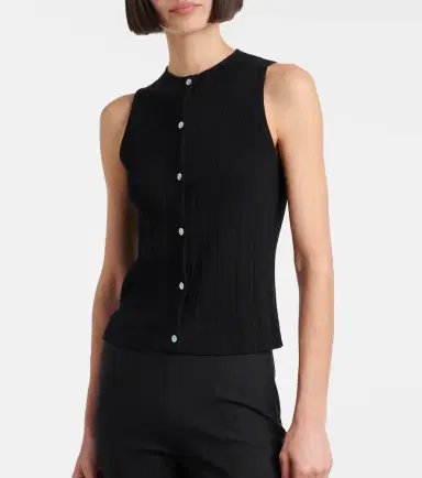 Vince Ribbed-knit cotton top | Thumbnail 2 Vince Ribbed-knit cotton top | Thumbnail 2