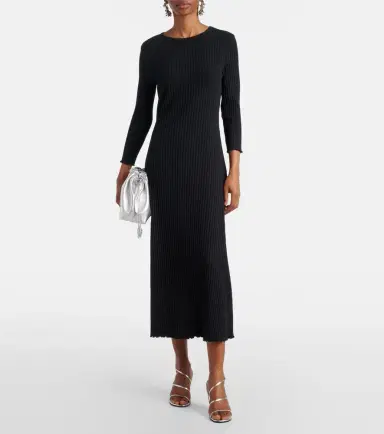 Vince Ribbed-knit cotton-blend maxi dress | Thumbnail 4 Vince Ribbed-knit cotton-blend maxi dress | Thumbnail 4