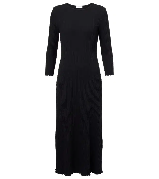 Vince Ribbed-knit cotton-blend maxi dress