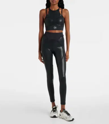 Adidas by Stella McCartney Lamé sports bra | Thumbnail 4