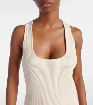 Vince Ribbed-knit cotton blend top | Thumbnail 2