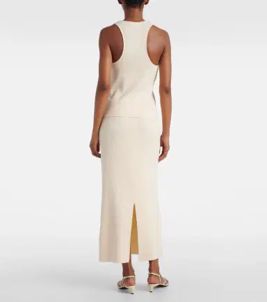 Vince Ribbed-knit cotton blend top | Thumbnail 4