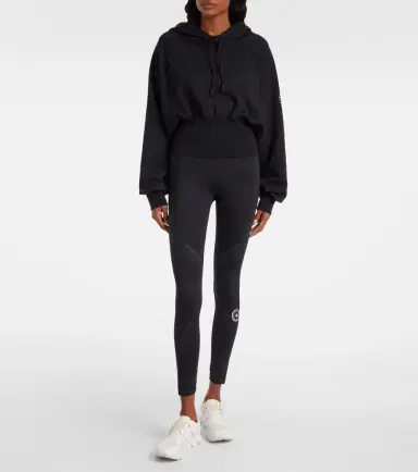 Adidas by Stella McCartney Cropped cotton jersey hoodie | Thumbnail 2 Adidas by Stella McCartney Cropped cotton jersey hoodie | Thumbnail 2