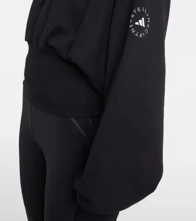 Adidas by Stella McCartney Cropped cotton jersey hoodie | Thumbnail 6 Adidas by Stella McCartney Cropped cotton jersey hoodie | Thumbnail 6