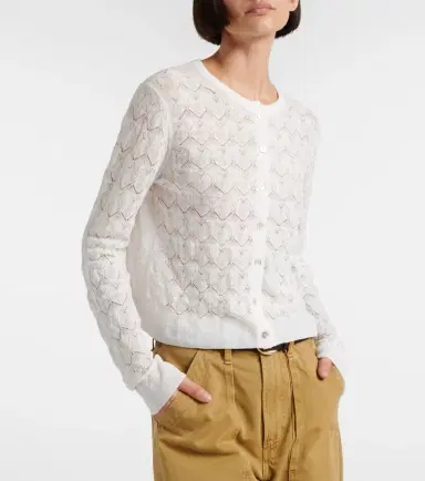 Vince Pointelle cotton cardigan | Thumbnail 5 Vince Pointelle cotton cardigan | Thumbnail 5