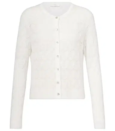 Vince Pointelle cotton cardigan | Thumbnail 1 Vince Pointelle cotton cardigan | Thumbnail 1