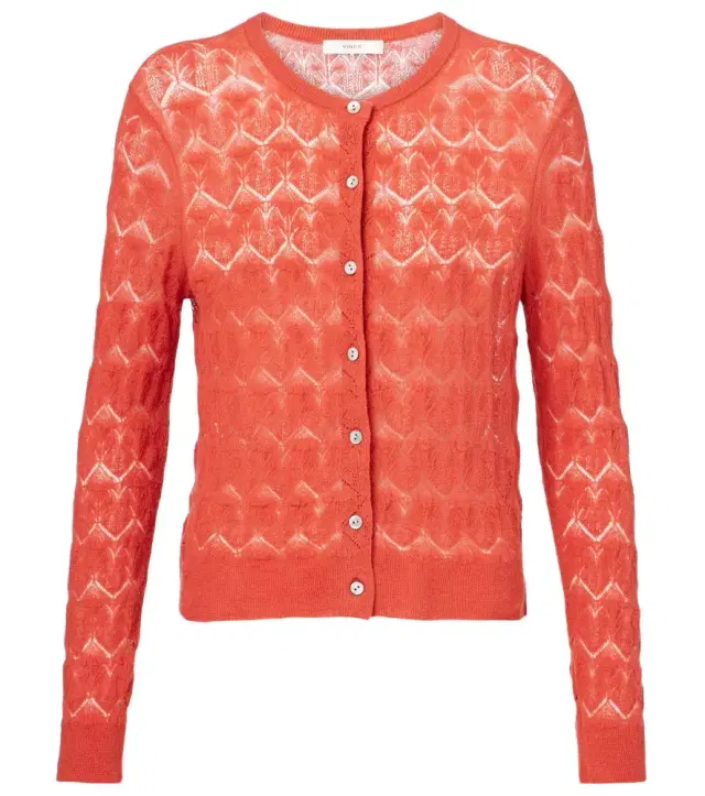Vince Pointelle cotton cardigan
