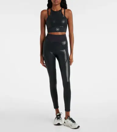 Adidas by Stella McCartney High-rise lamé leggings | Thumbnail 2