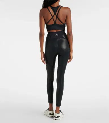Adidas by Stella McCartney High-rise lamé leggings | Thumbnail 4