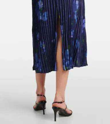 Vince Poppy Blur plissé midi skirt | Thumbnail 3