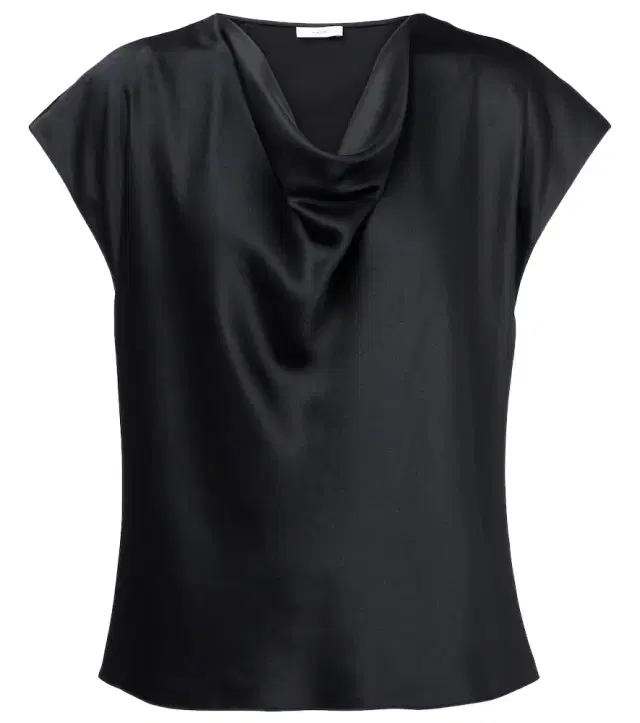 Vince Draped silk satin top