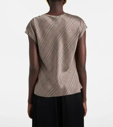 Vince Houndstooth silk top | Thumbnail 2