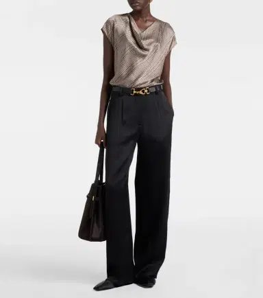 Vince Houndstooth silk top | Thumbnail 3