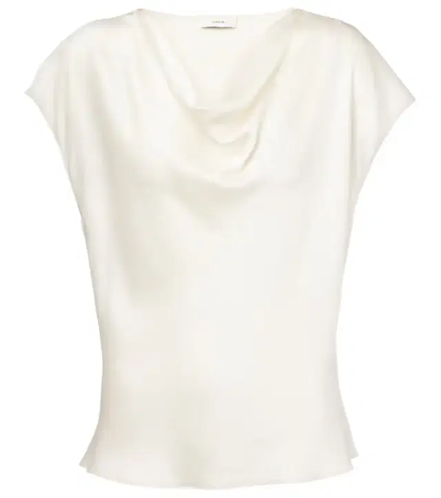Vince Draped silk satin top