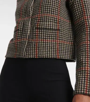Vince Checked wool cardigan | Thumbnail 3