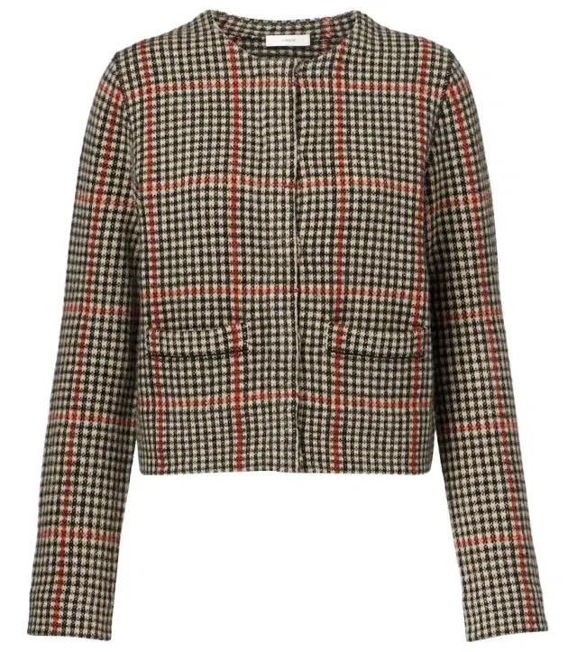 Vince Checked wool cardigan