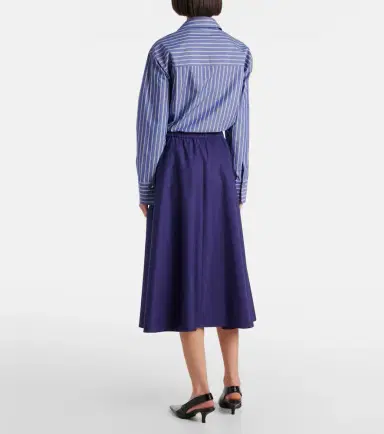Vince High-rise cotton midi skirt | Thumbnail 5 Vince High-rise cotton midi skirt | Thumbnail 5