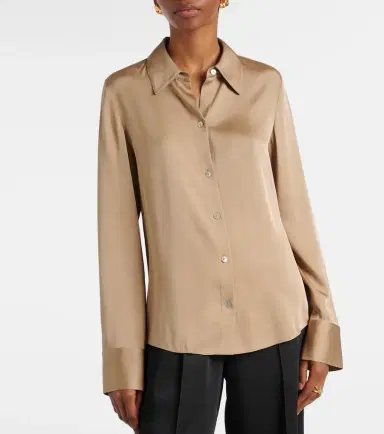 Vince Silk-blend satin shirt | Thumbnail 3 Vince Silk-blend satin shirt | Thumbnail 3