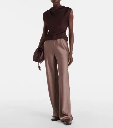 Vince High-rise satin straight pants | Thumbnail 3