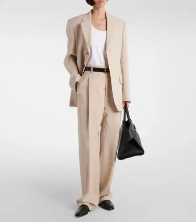 Wardrobe.NYC Wardrobe. NYC Mid-rise wool straight pants | Thumbnail 2