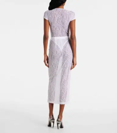 Wardrobe.NYC Wardrobe. NYC Sheer lace midi skirt | Thumbnail 4 Wardrobe.NYC Wardrobe. NYC Sheer lace midi skirt | Thumbnail 4