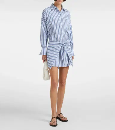 Melissa Odabash Sara striped cotton shirt dress | Thumbnail 3
