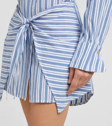 Melissa Odabash Sara striped cotton shirt dress | Thumbnail 4