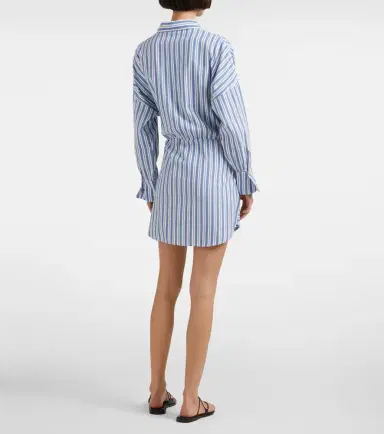 Melissa Odabash Sara striped cotton shirt dress | Thumbnail 5
