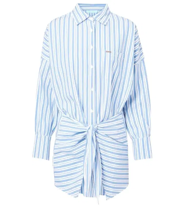 Melissa Odabash Sara striped cotton shirt dress