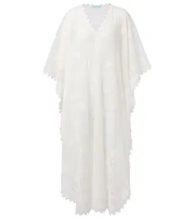 Melissa Odabash Josephine ruffled cotton-blend kaftan | Thumbnail 1