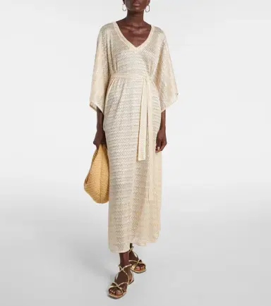 Melissa Odabash June knitted lamé kaftan | Thumbnail 2