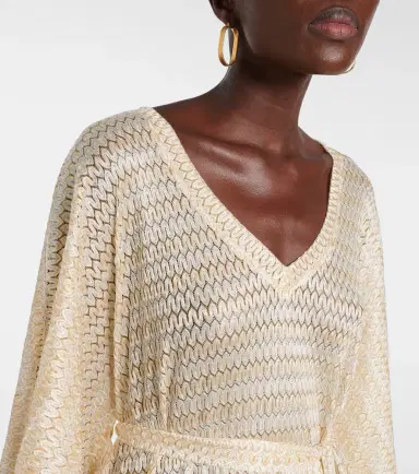 Melissa Odabash June knitted lamé kaftan | Thumbnail 5