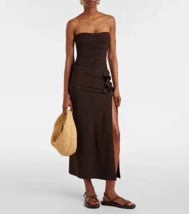Karla Colletto Tess floral-appliqué maxi skirt | Thumbnail 2