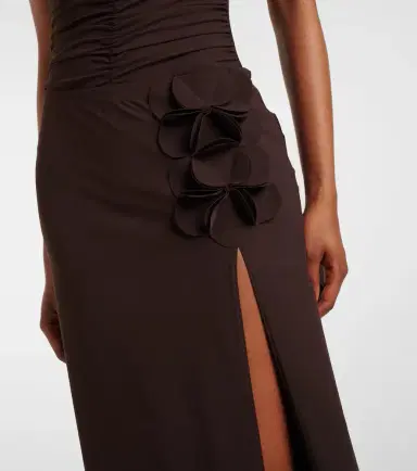 Karla Colletto Tess floral-appliqué maxi skirt | Thumbnail 4