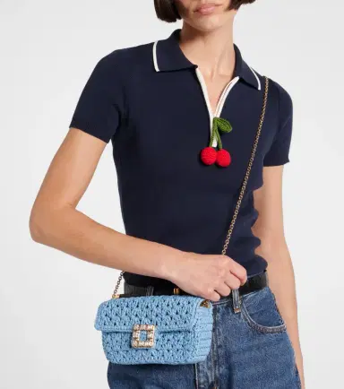 Roger Vivier Jeu De Fille raffia shoulder bag | Thumbnail 5