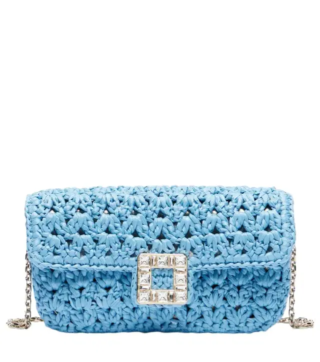 Roger Vivier Jeu De Fille raffia shoulder bag