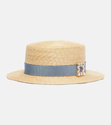 Roger Vivier Très Vivier straw boater hat | Thumbnail 2