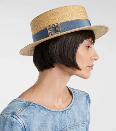 Roger Vivier Très Vivier straw boater hat | Thumbnail 4