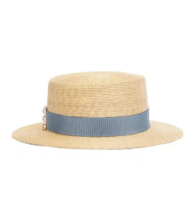 Roger Vivier Très Vivier straw boater hat | Thumbnail 1