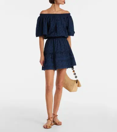 Melissa Odabash Micha broderie anglaise cotton minidress | Thumbnail 2