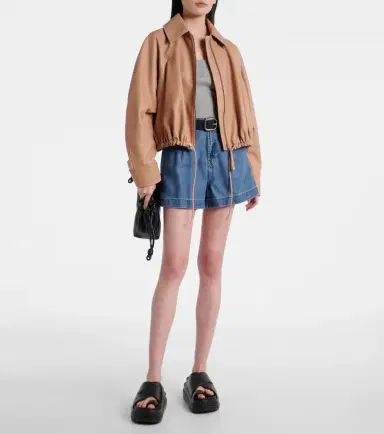 7 For All Mankind Hilo pleated denim shorts | Thumbnail 3