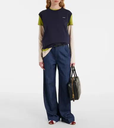 7 For All Mankind Pleated high-rise wide-leg jeans | Thumbnail 2