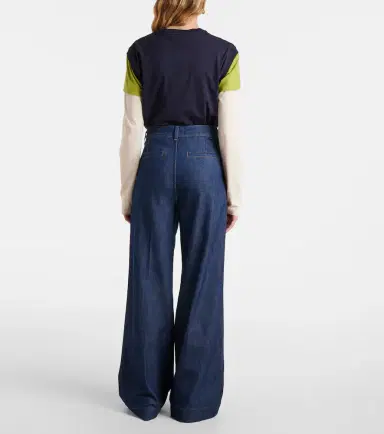 7 For All Mankind Pleated high-rise wide-leg jeans | Thumbnail 3