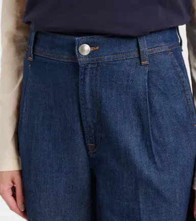 7 For All Mankind Pleated high-rise wide-leg jeans | Thumbnail 4