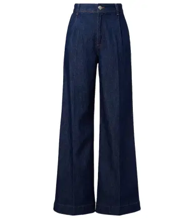 7 For All Mankind Pleated high-rise wide-leg jeans | Thumbnail 1