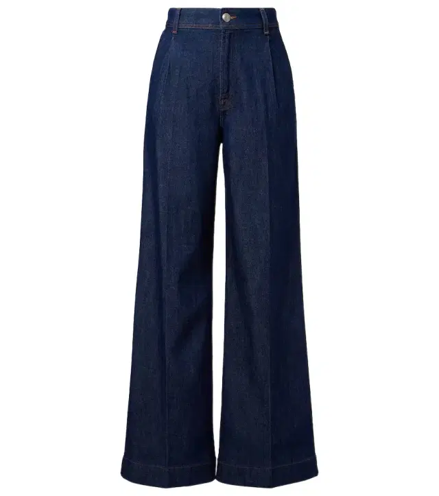 7 For All Mankind Pleated high-rise wide-leg jeans