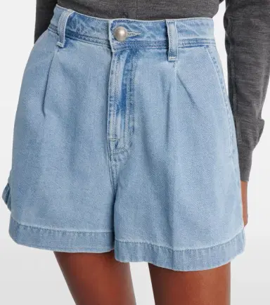 7 For All Mankind Hana pleated denim shorts | Thumbnail 3
